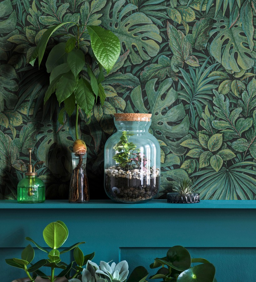 Papel pintado de plantas tropicales estilo tropical vintage  Soho Foliage 685234