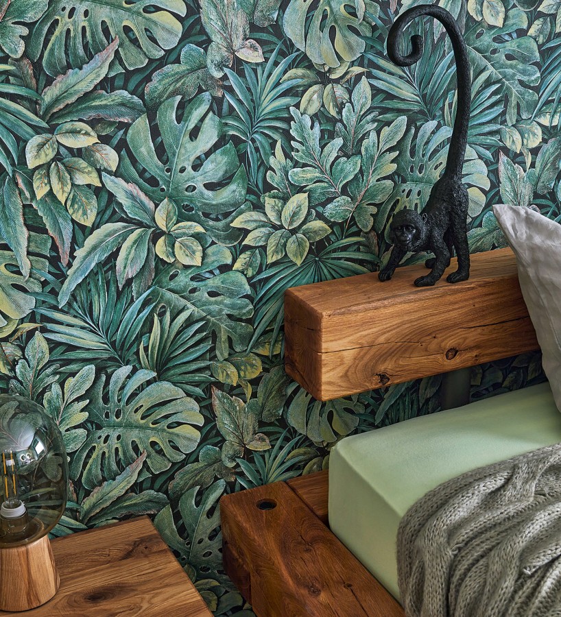 Papel pintado de plantas tropicales estilo tropical vintage  Soho Foliage 685234