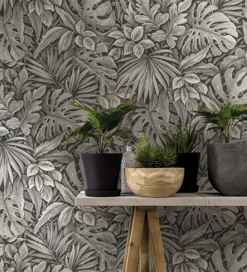 Papel pintado de plantas tropicales estilo tropical vintage  Soho Foliage 685235
