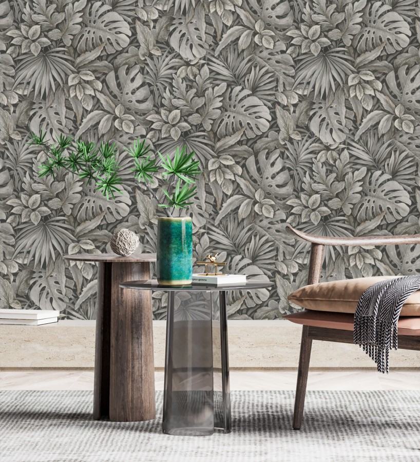 Papel pintado de plantas tropicales estilo tropical vintage  Soho Foliage 685235