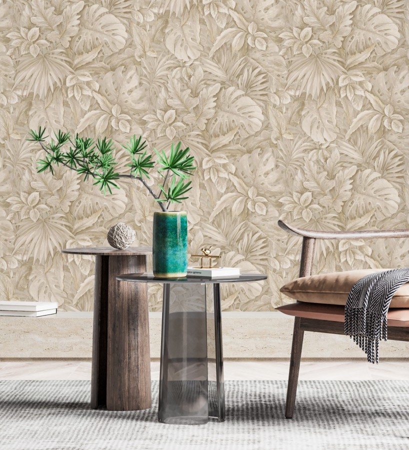 Papel pintado de plantas tropicales estilo tropical vintage  Soho Foliage 685237