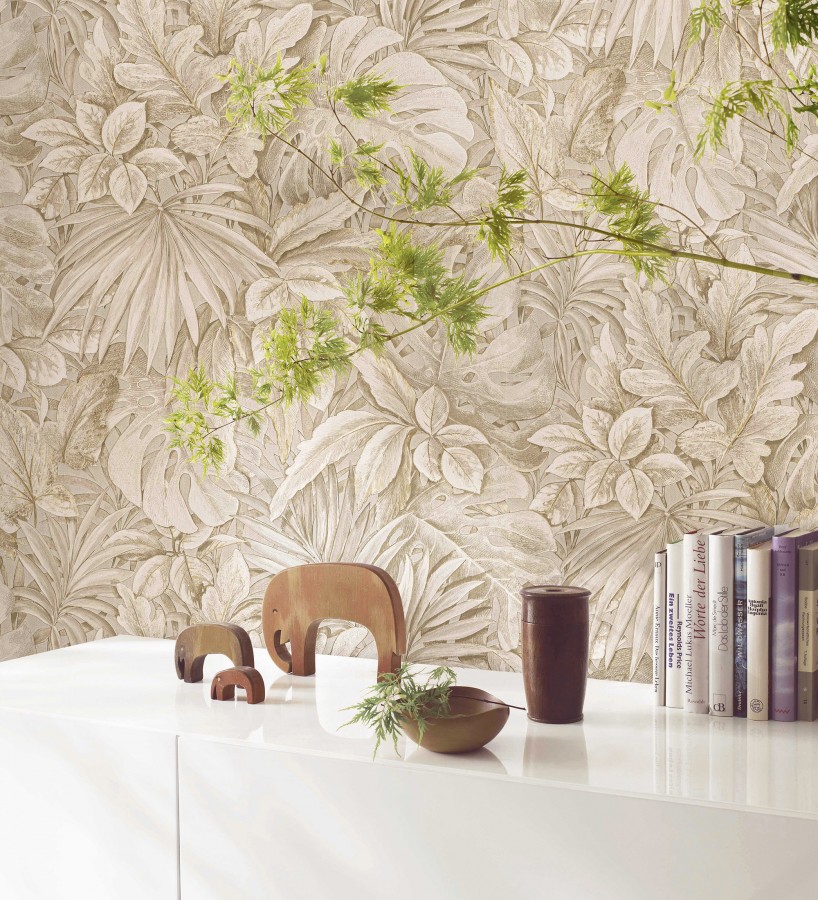 Papel pintado de plantas tropicales estilo tropical vintage  Soho Foliage 685237