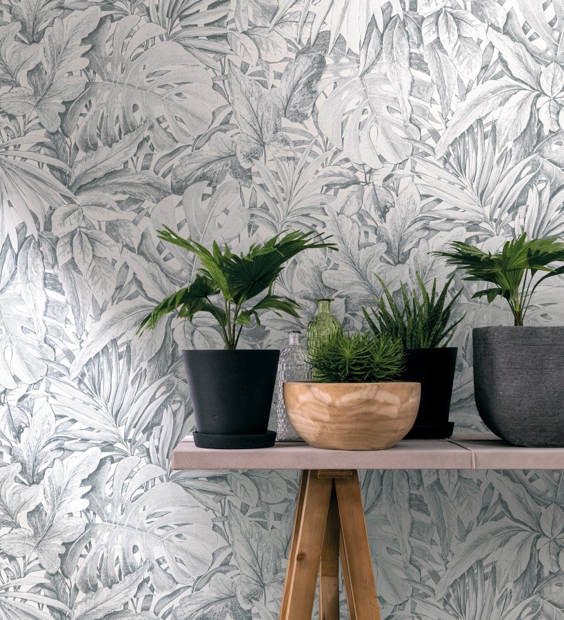 Papel pintado de plantas tropicales estilo tropical vintage  Soho Foliage 685238