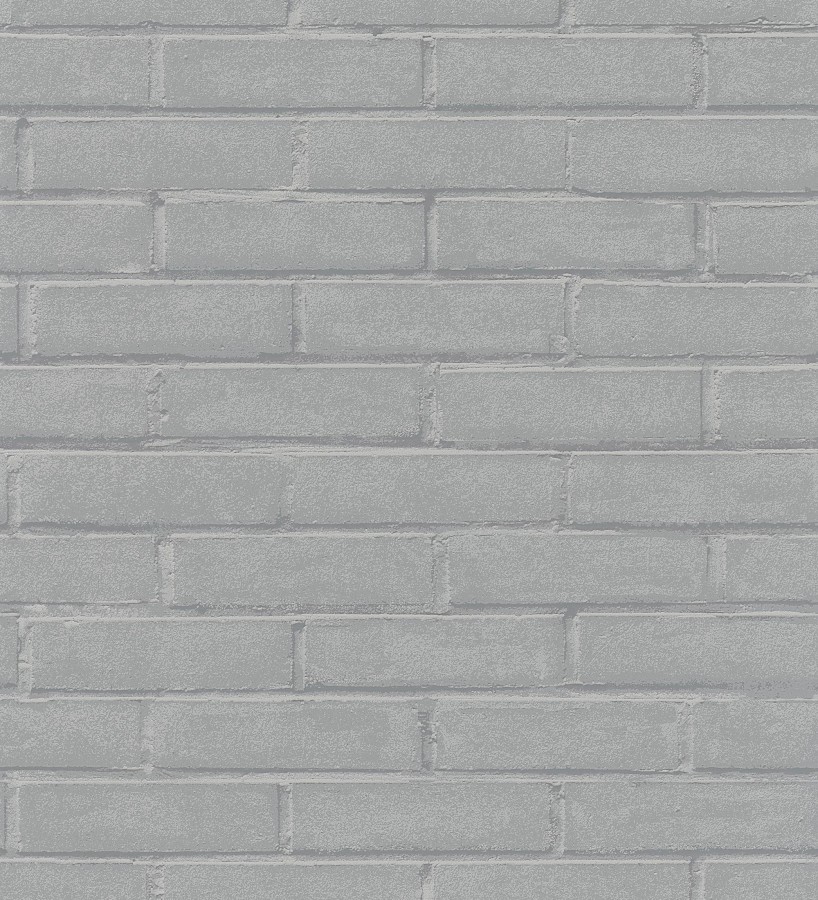 Papel pintado de ladrillos gris para niños cuarto juvenil  Benton Loft 685246