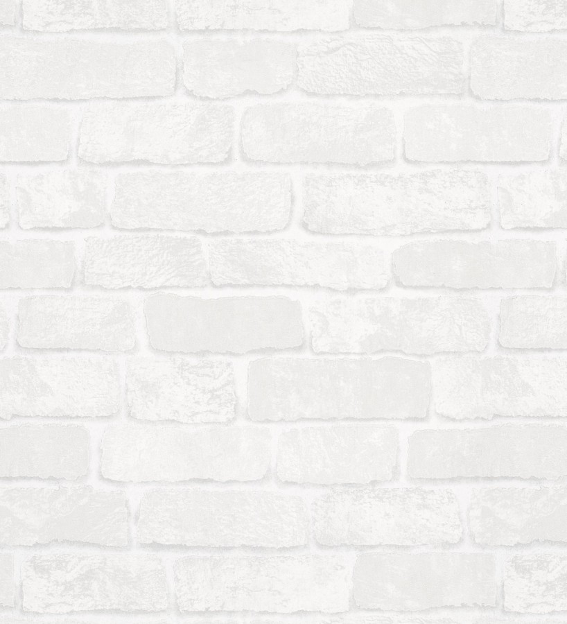 Papel pintado ladrillo blanco textura mineral  Vancouver Brick 685253