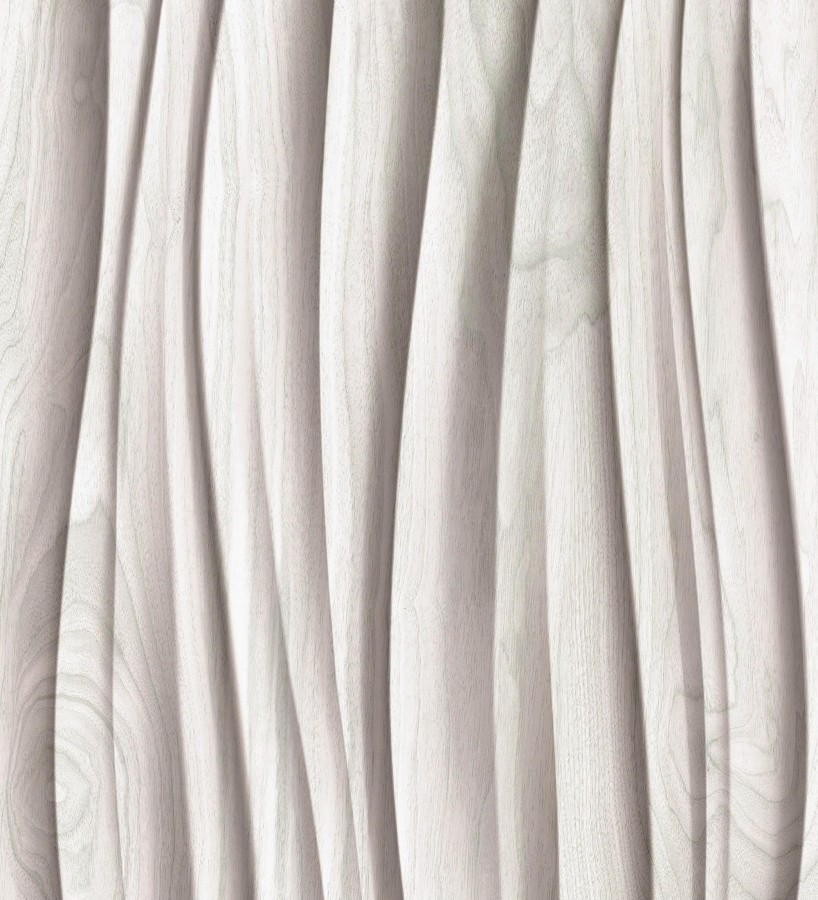 Papel pintado madera de roble gris 3D ondas de fresno natural moderno  Kobe Drift 685259