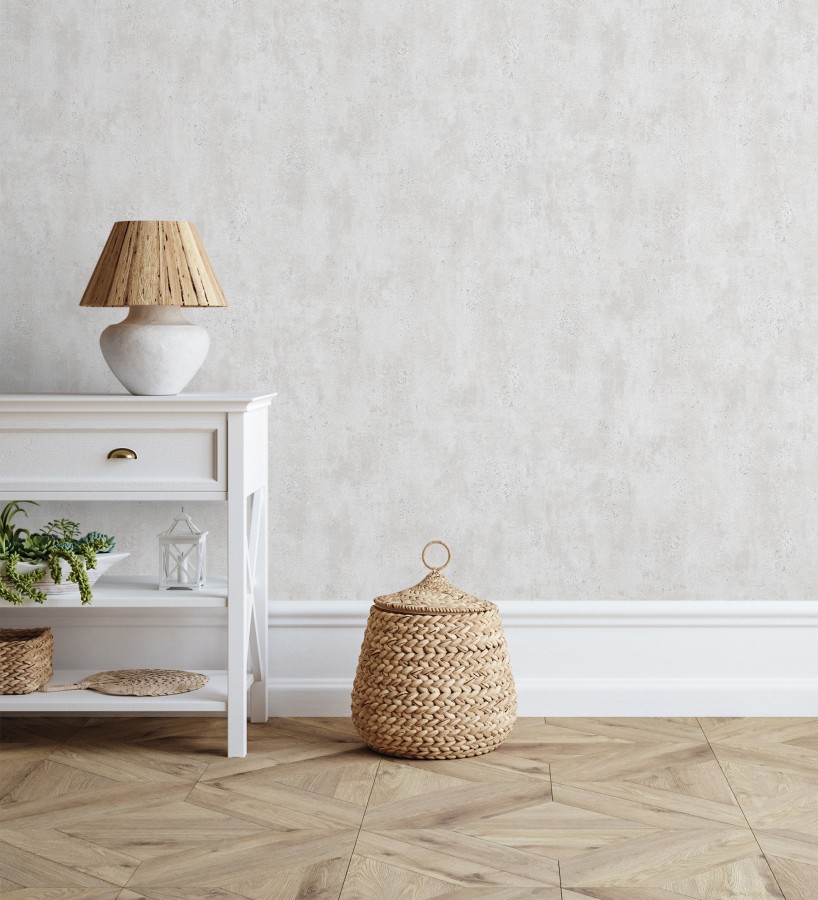 Papel pintado de hormigón estucado en relieve color gris  Hannover 685269