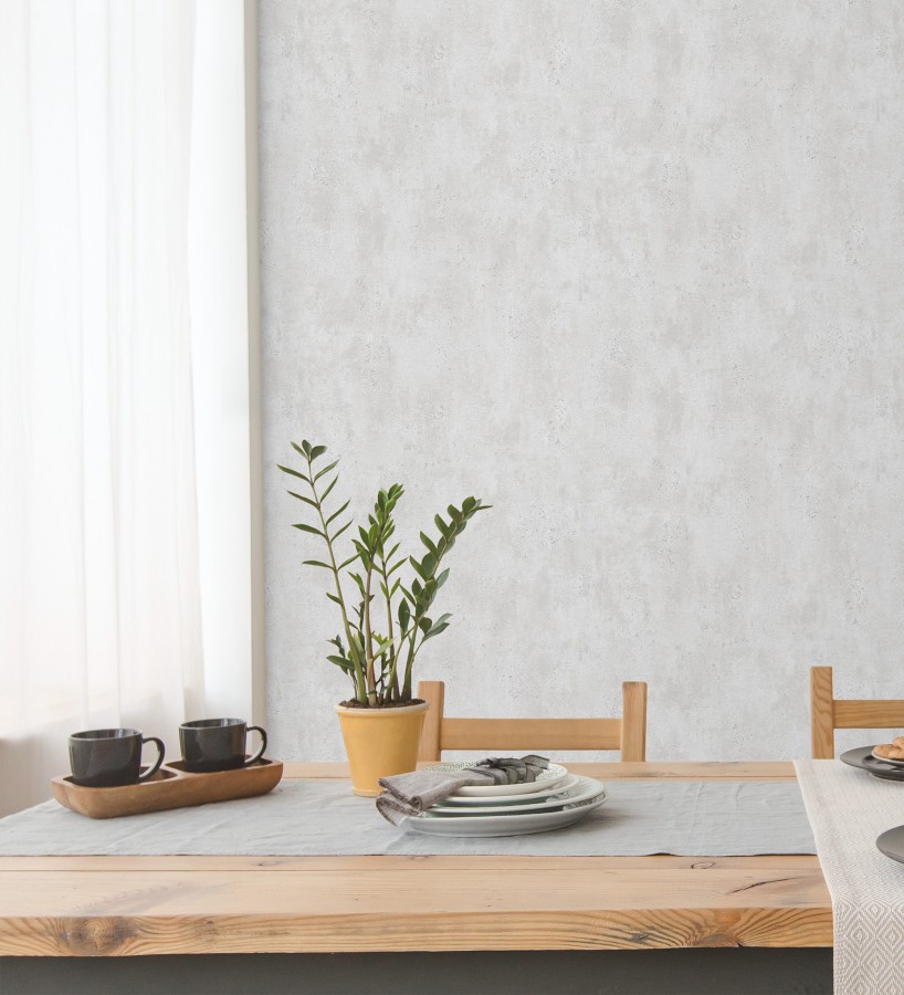 Papel pintado de hormigón estucado en relieve color gris  Hannover 685269
