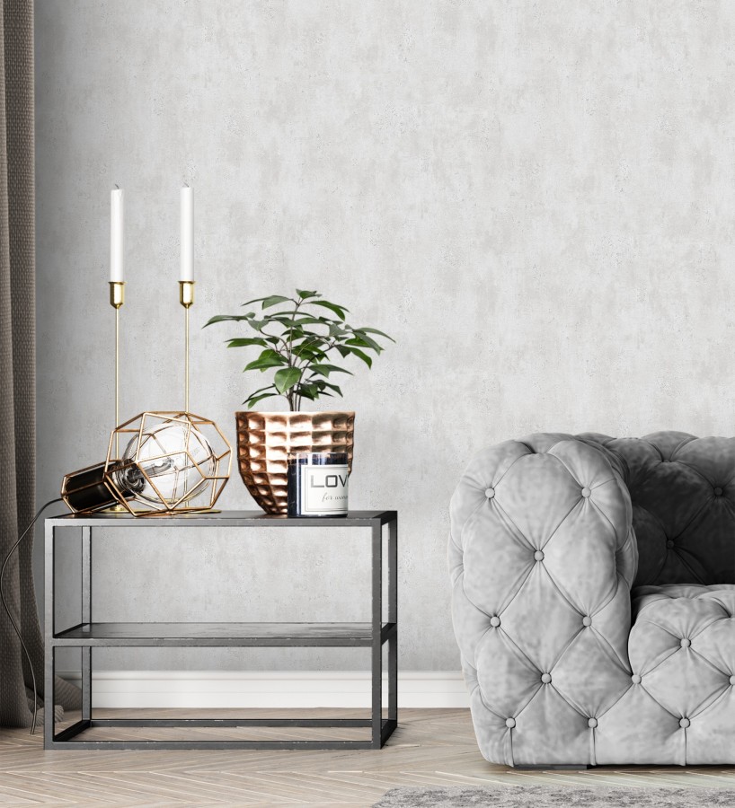 Papel pintado de hormigón estucado en relieve color gris  Hannover 685269