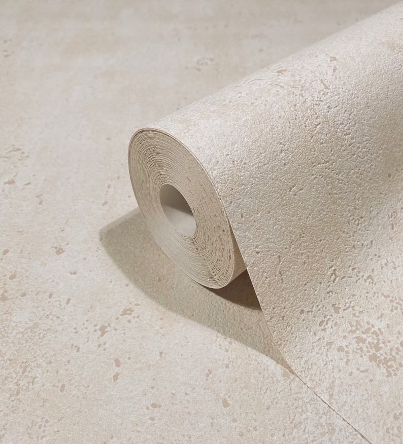 Papel pintado de hormigón estucado en relieve color arcilla clara  Hannover 685270