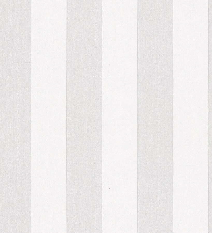 Papel pintado de rayas grises y blanca textura textil suave  Soren Stripe 685271