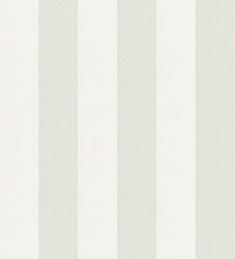 Papel pintado de rayas verdes y blanca textura textil suave  Soren Stripe 685275