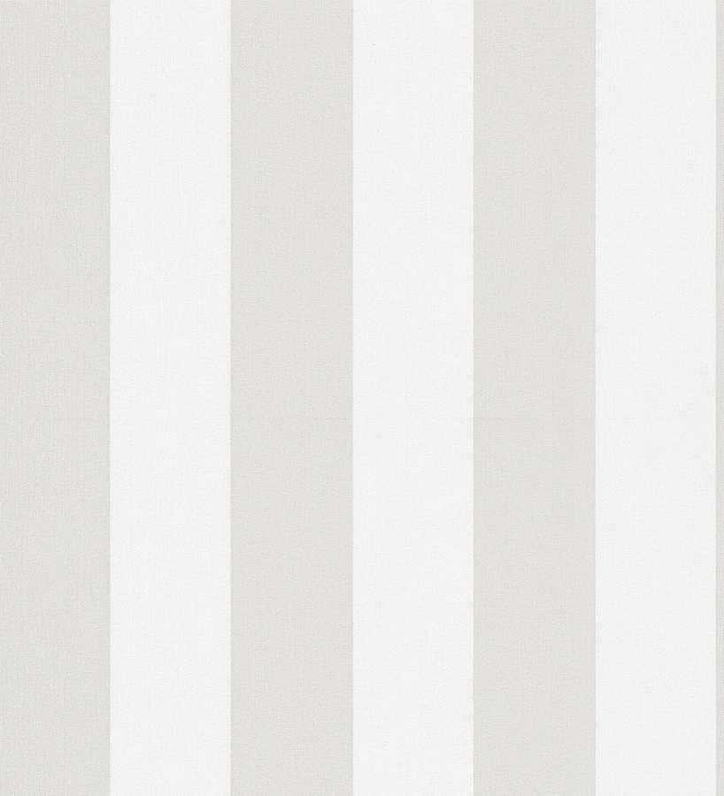 Papel pintado de rayas greige y blanca textura textil suave  Soren Stripe 685276