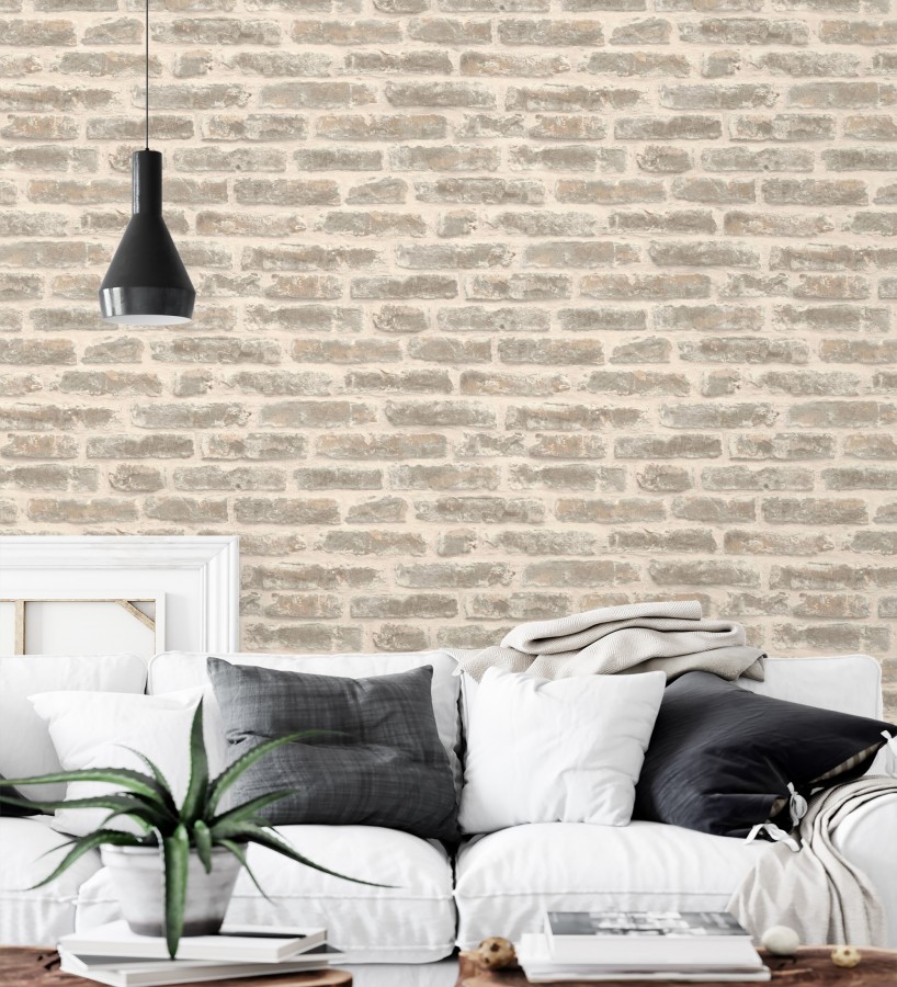Papel pintado muro ladrillo antiguo estilo rústico loft  Montreal Brick 685278