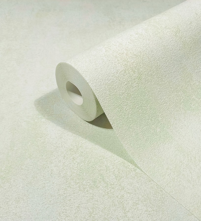 Papel pintado microcemento verde salvia estilo industrial  Mercer Clay 685279