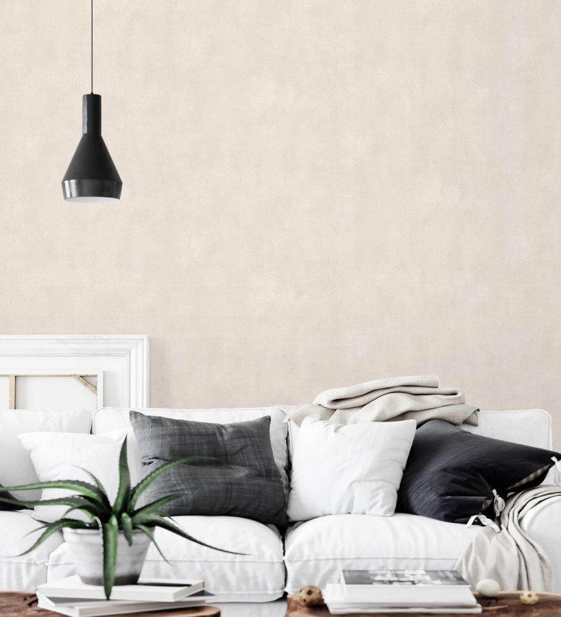 Papel pintado microcemento beige estilo industrial  Mercer Clay 685280