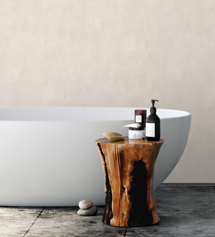 Papel pintado microcemento beige estilo industrial  Mercer Clay 685280