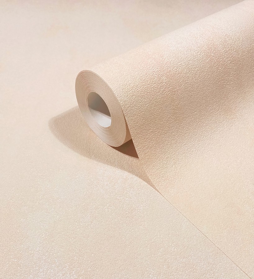Papel pintado microcemento tono melocotón estilo industrial  Mercer Clay 685282