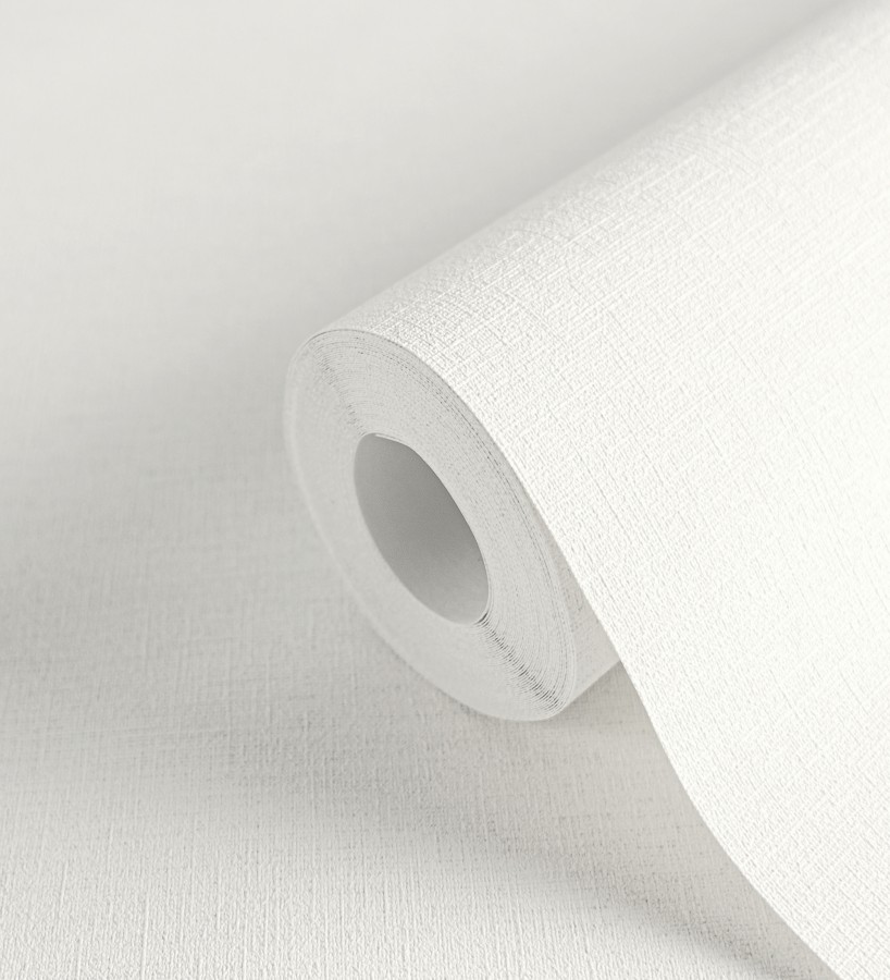 Papel pintado liso con textura lienzo pintado color blanco hueso  Brighton Porcelain 685284
