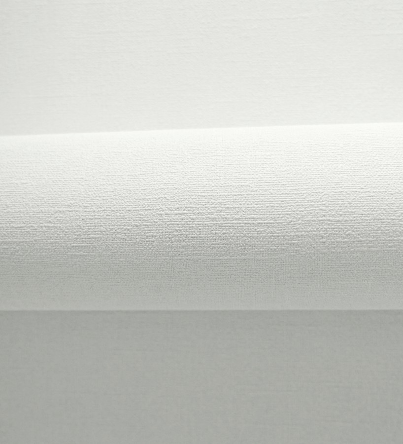 Papel pintado liso blanco nieve efecto textil hilos de lino y algodón  Raffton Shadow 685285
