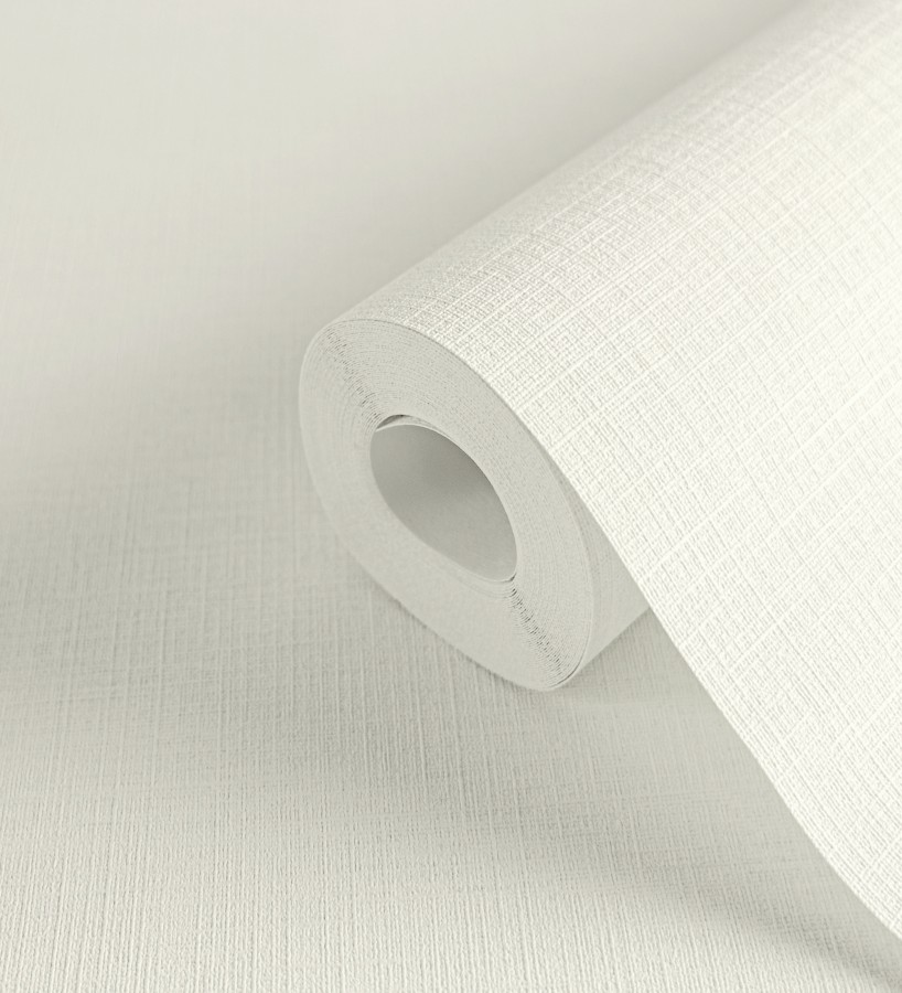 Papel pintado liso con textura lienzo pintado color marfil neutro  Brighton Porcelain 685286
