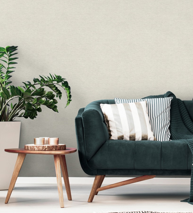 Papel pintado liso con textura lienzo pintado beige neutro claro  Brighton Porcelain 685289