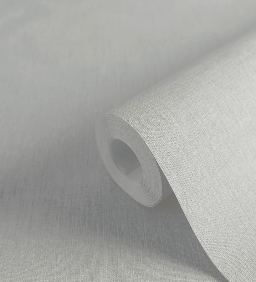 Papel pintado liso de microfibras textiles tintadas gris bruma  Melbourne Graphite 685291