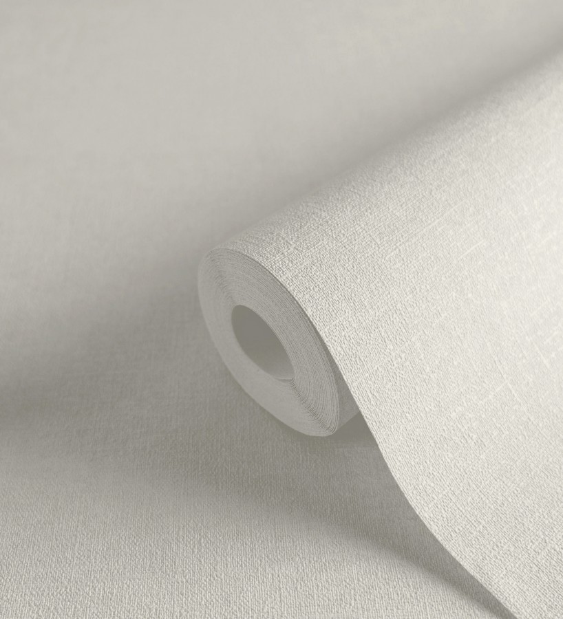 Papel pintado liso gris perla efecto textil hilos de lino y algodón  Raffton Linen 685293