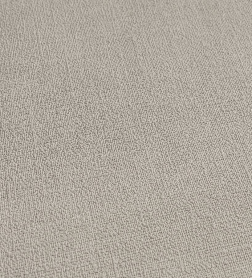 Papel pintado liso greige suave efecto textil hilos de lino y algodón  Raffton Shadow 685294