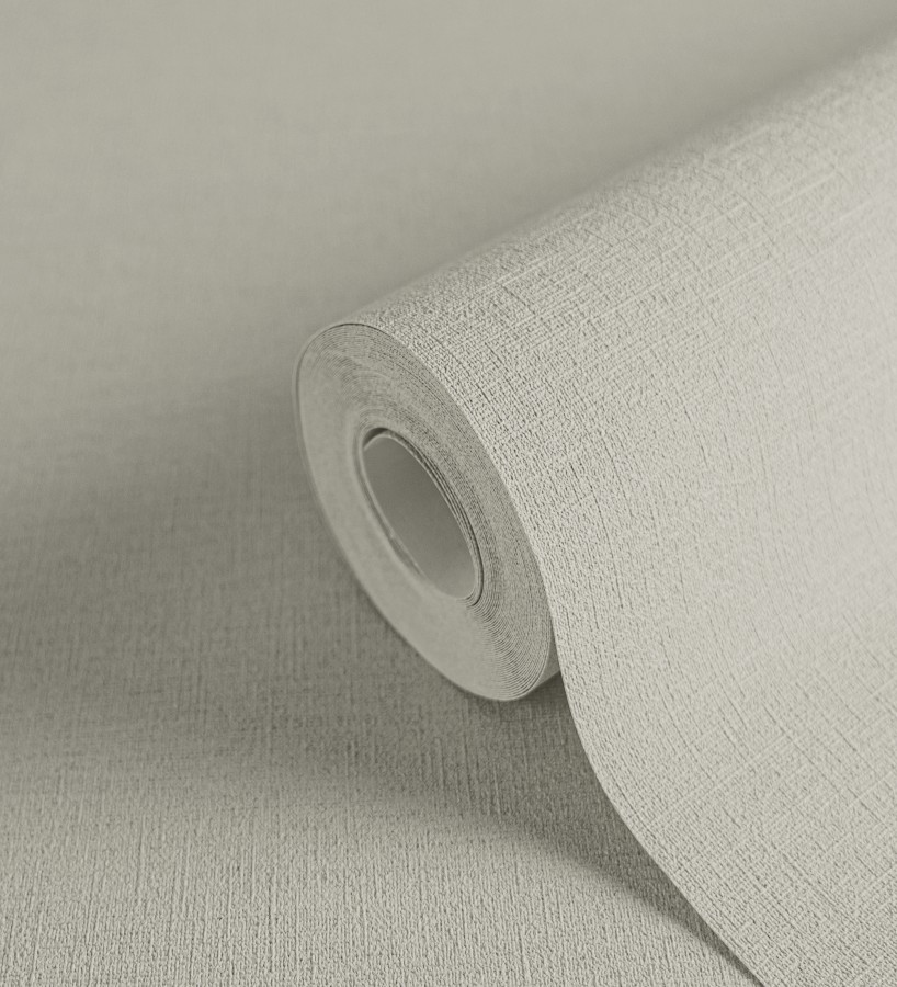 Papel pintado liso con textura lienzo pintado color greige  Brighton Porcelain 685295