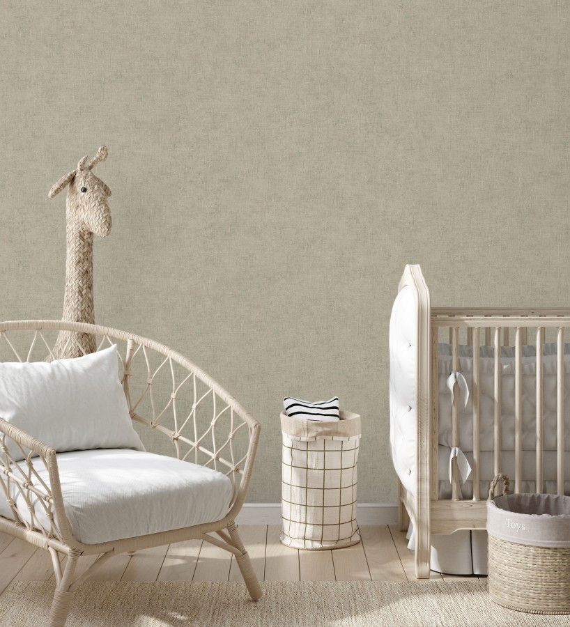 Papel pintado liso tono gris cemento efecto textil hilos de lino y algodón  Raffton Shadow 685296
