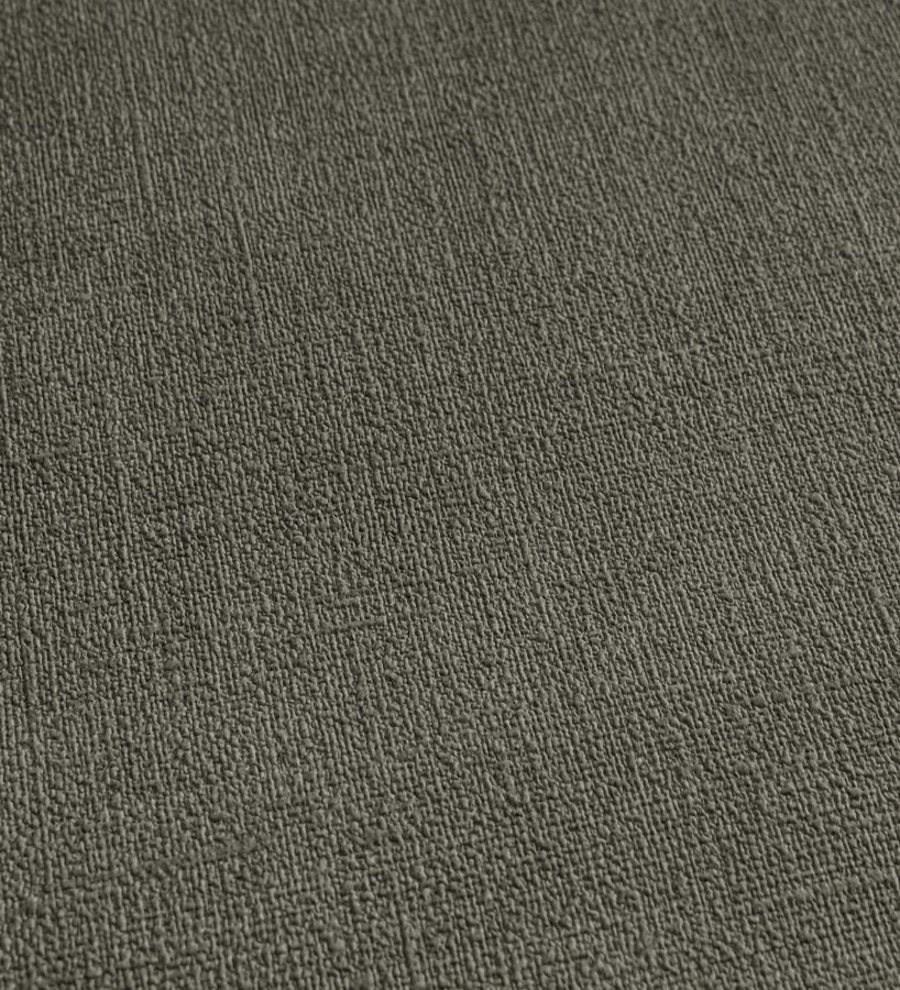 Papel pintado liso gris carbón efecto textil hilos de lino y algodón  Raffton Shadow 685299