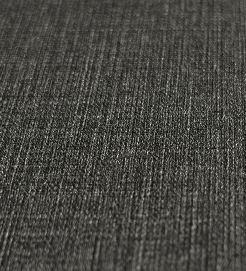 Papel pintado liso de microfibras textiles tintadas gris antracita  Melbourne Graphite 685300