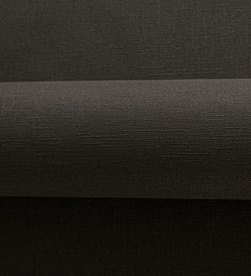 Papel pintado liso con textura lienzo pintado color chocolate negro  Brighton Dusk 685301