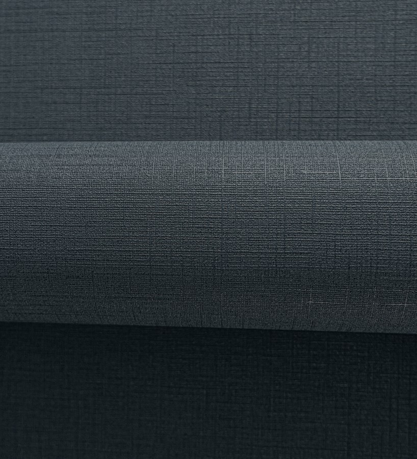 Papel pintado liso con textura lienzo pintado color gris pizarra intenso  Brighton Teal 685304