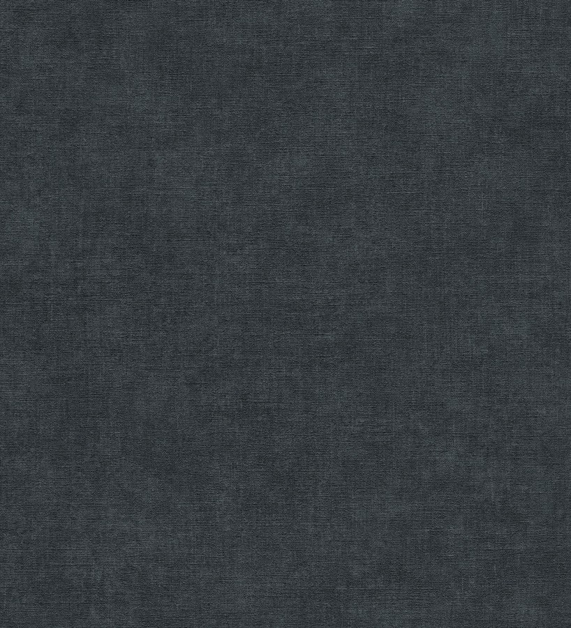 Papel pintado liso gris pizarra efecto textil hilos de lino y algodón  Raffton Indigo 685305