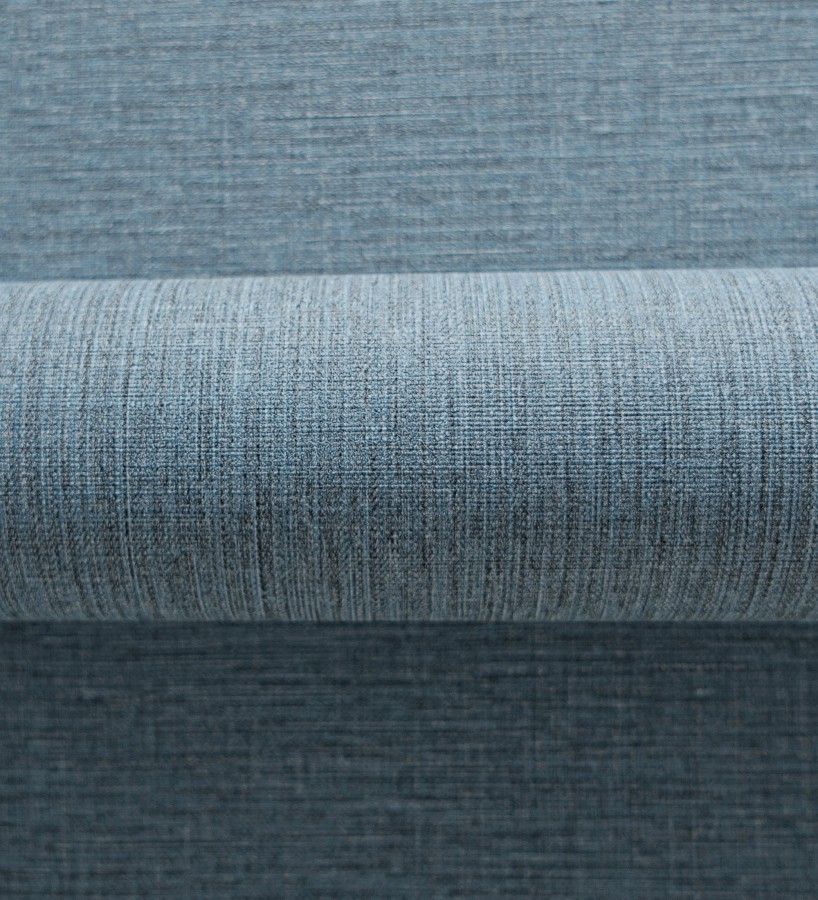 Papel pintado liso de microfibras textiles tintadas azul denim  Melbourne Colour 685306