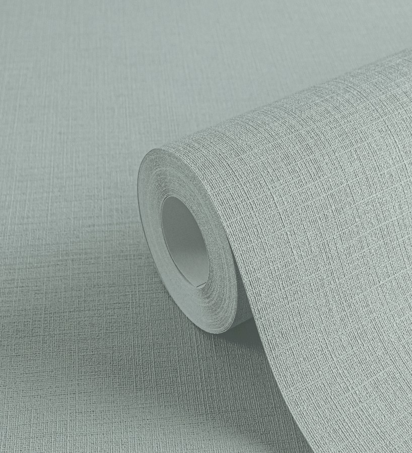 Papel pintado liso con textura lienzo pintado verde espuma de mar  Brighton Teal 685307