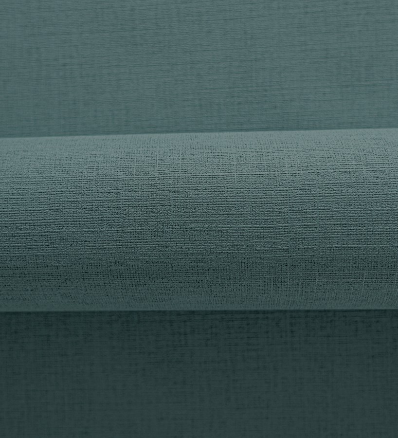 Papel pintado liso con textura lienzo pintado color verde océano  Brighton Teal 685308