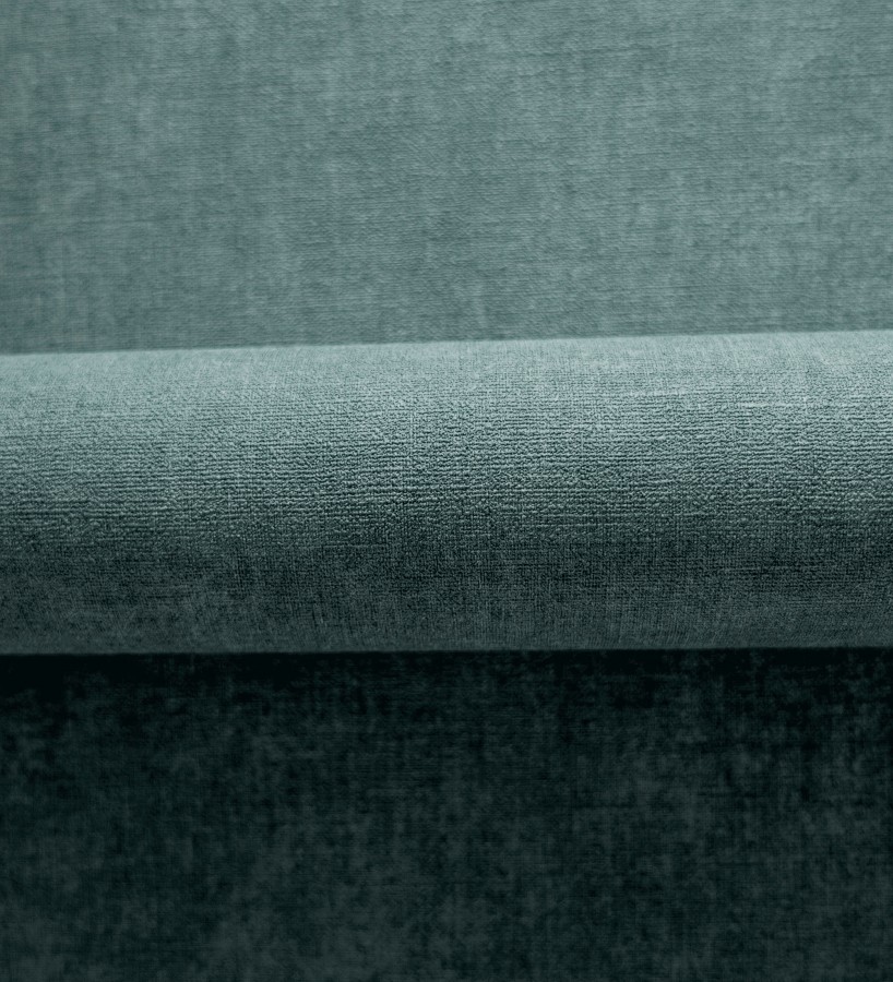 Papel pintado liso tonos turquesa efecto textil hilos de lino y algodón  Raffton Indigo 685309