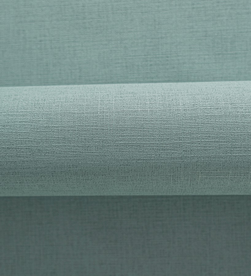 Papel pintado liso con textura lienzo pintado color verde agua  Brighton Teal 685310
