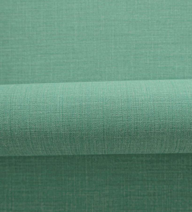 Papel pintado liso de microfibras textiles tintadas verde jade  Melbourne Colour 685312