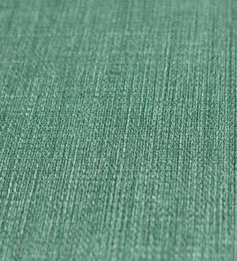 Papel pintado liso de microfibras textiles tintadas verde jade  Melbourne Colour 685312