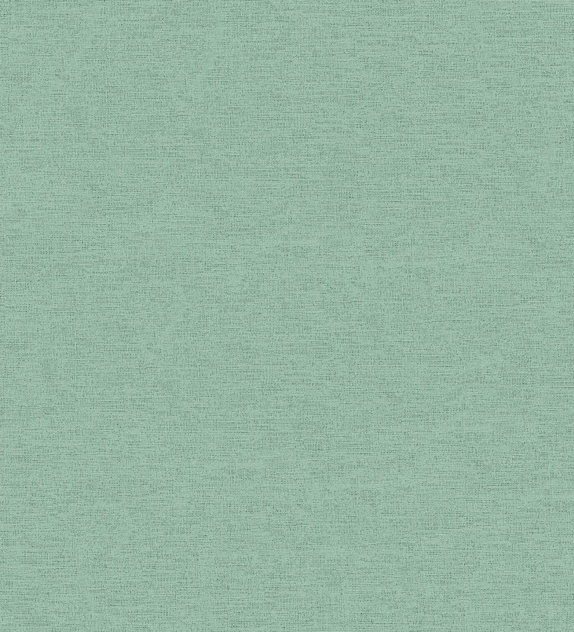 Papel pintado liso con textura lienzo pintado color verde menta  Brighton Teal 685313