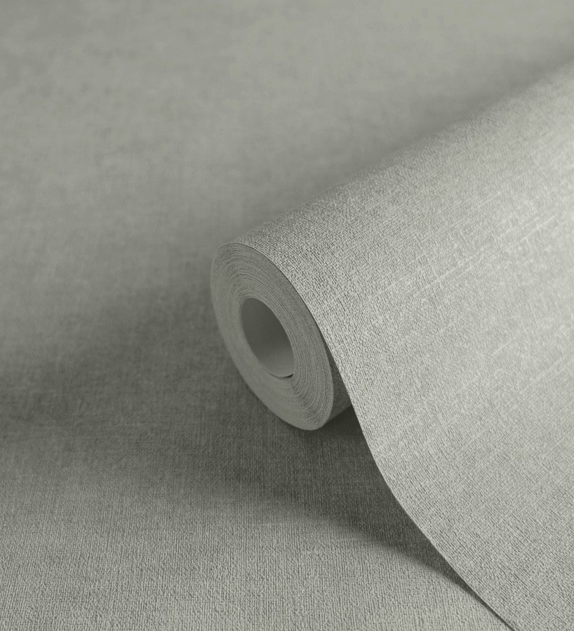 Papel pintado liso verde glaciar efecto textil hilos de lino y algodón  Raffton Indigo 685314
