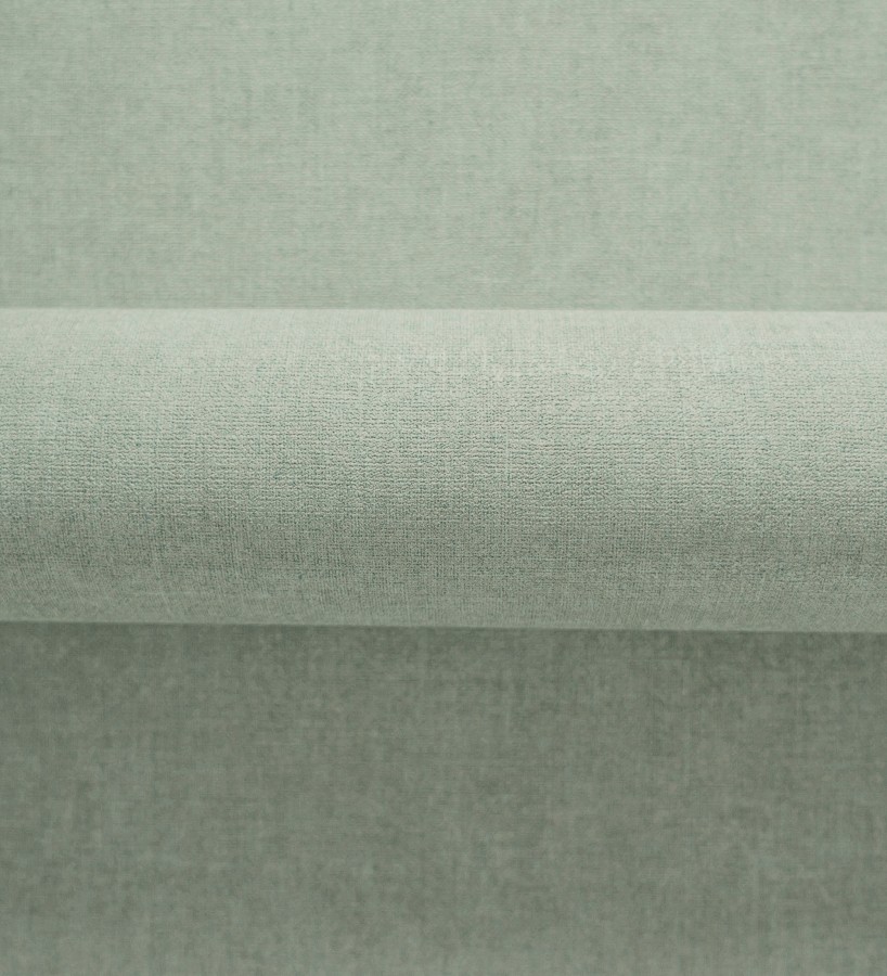Papel pintado liso verde mineral efecto textil hilos de lino y algodón  Raffton Indigo 685315