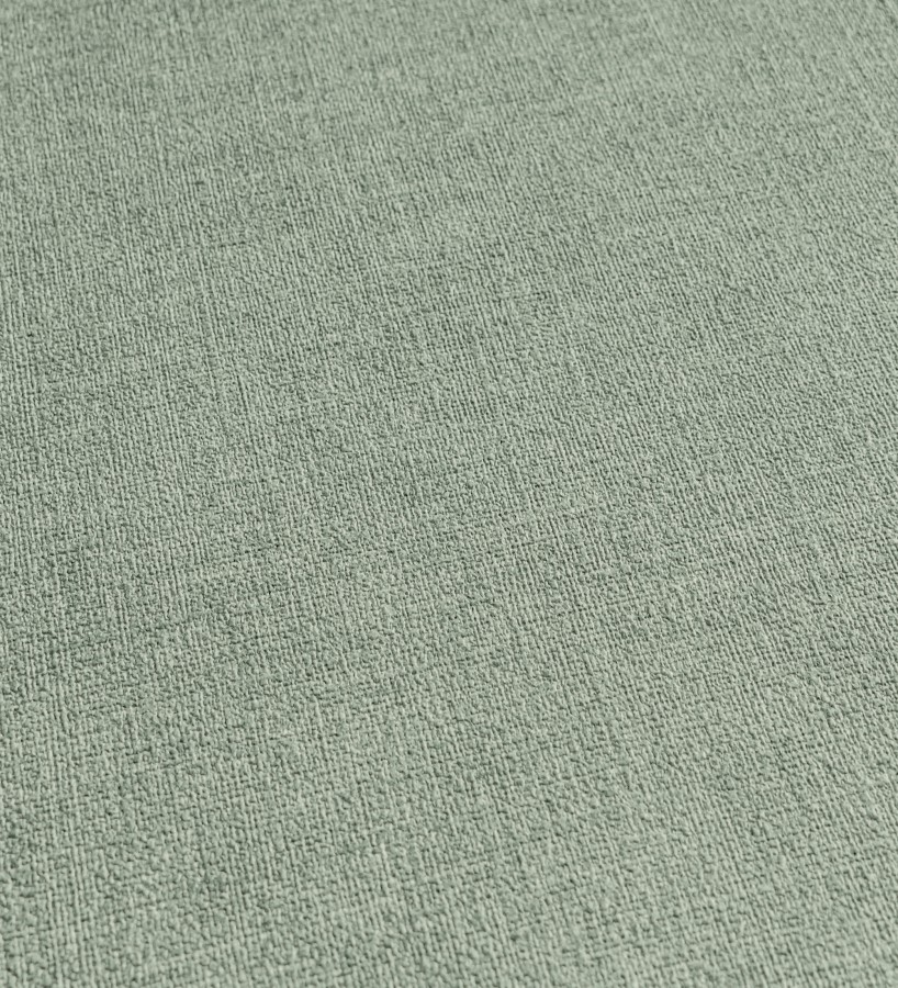 Papel pintado liso verde mineral efecto textil hilos de lino y algodón  Raffton Indigo 685315