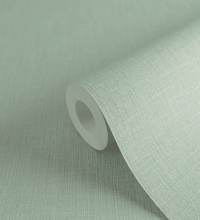 Papel pintado liso de microfibras textiles tintadas verde salvia  Melbourne Colour 685316
