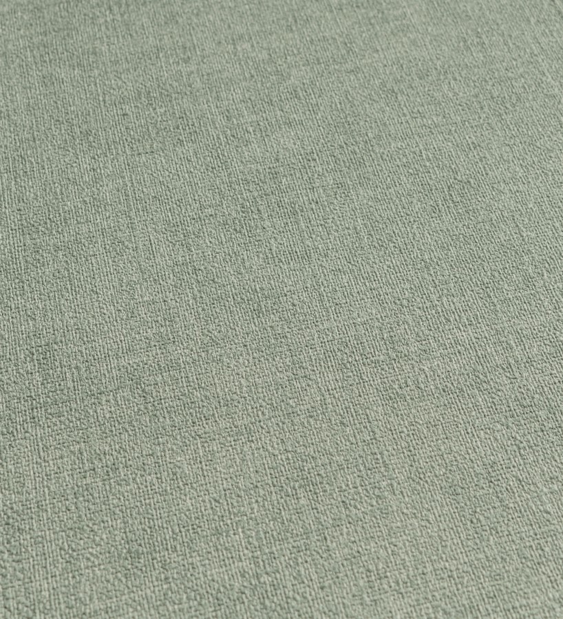Papel pintado liso verde eucalipto efecto textil hilos de lino y algodón  Raffton Indigo 685317