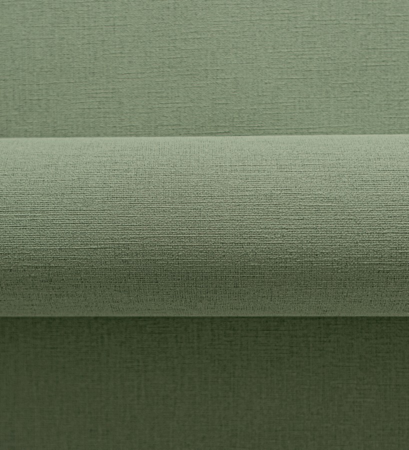 Papel pintado liso con textura lienzo pintado color verde salvia  Brighton Sage 685320